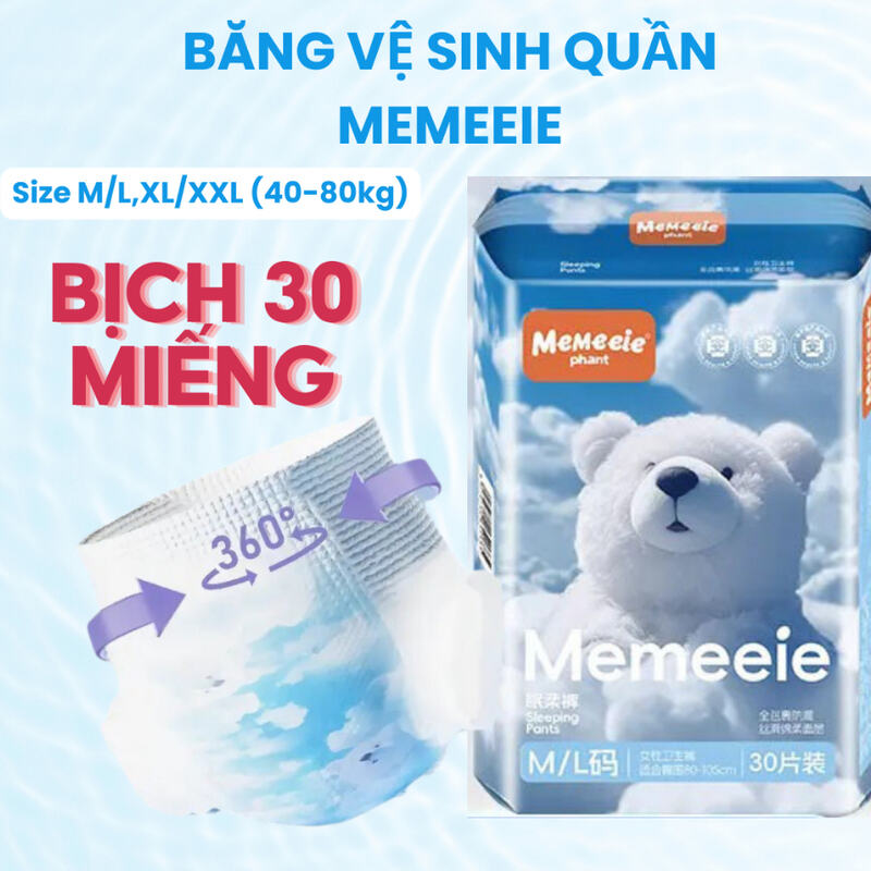 Review băng vệ sinh dạng quần Memeeie