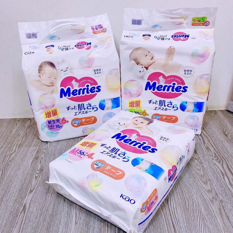 Các loại bỉm cho trẻ sơ sinh tốt nhất - Bỉm Merries