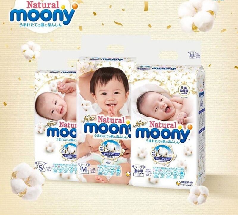 Review các loại bỉm cho trẻ sơ sinh - Bỉm Moony